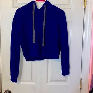 Blue crop top sweatshirt